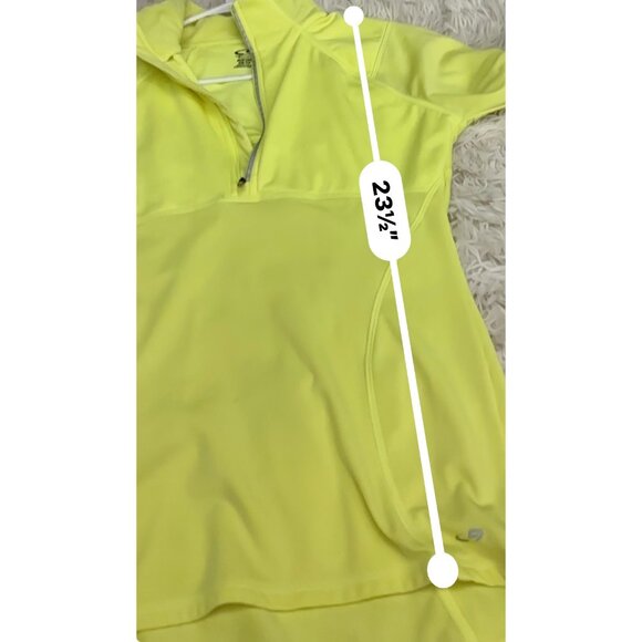 Champion XS Neon Yellow Duo Dry 1/4 Zip Pullover Athletic Running Jacket - Picture 16 of 16